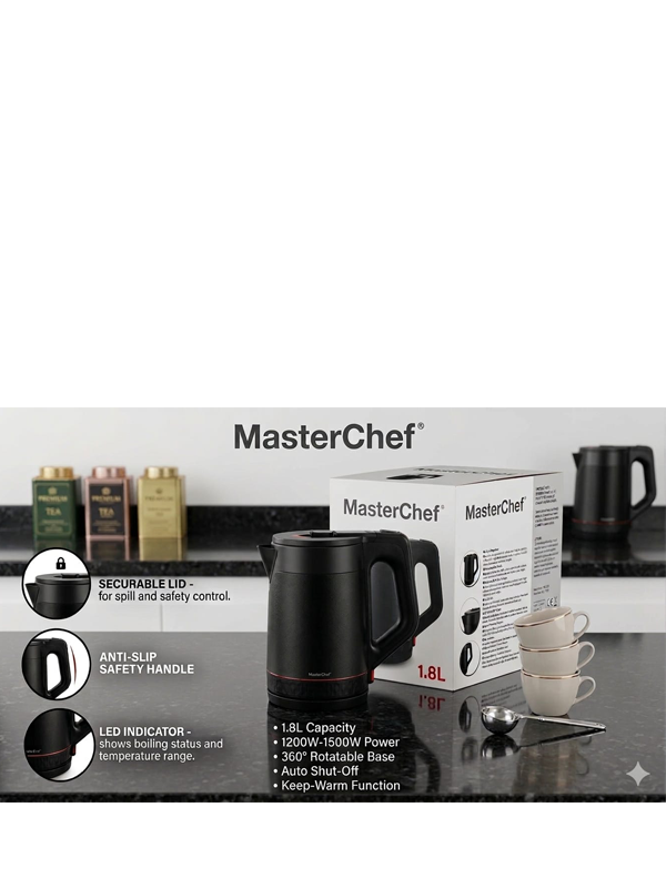 MasterChef Çelik Kettle Plasik Kaplama 1,8lt