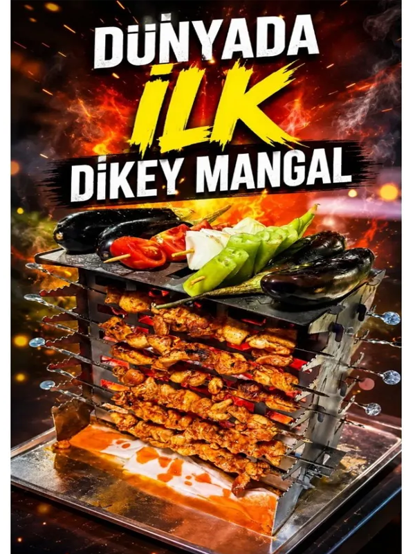 Flarte Katlanır Dikey Mangal