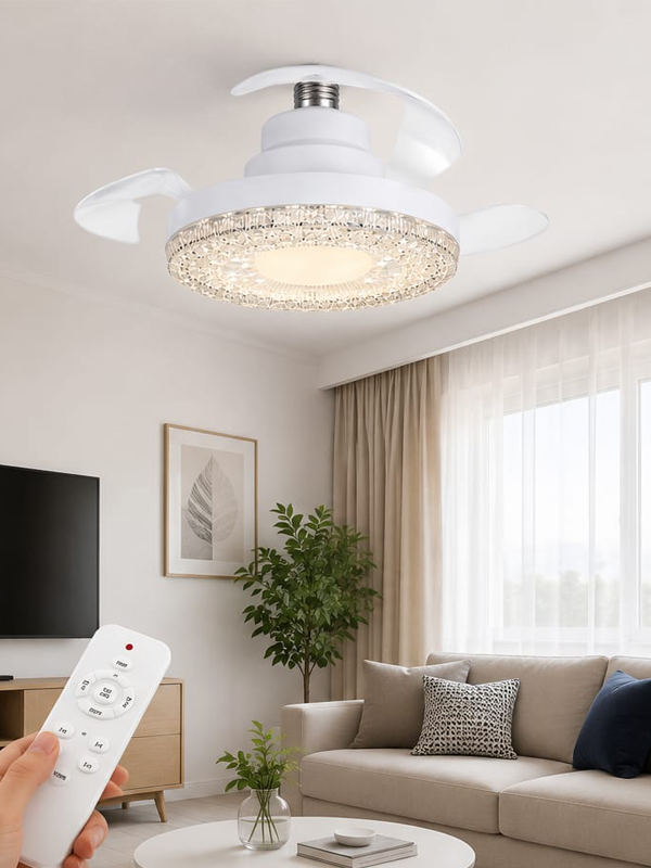 Hiva Hv-501 Gizli Pervaneli Led Ampul-Tavan Vantilatörü