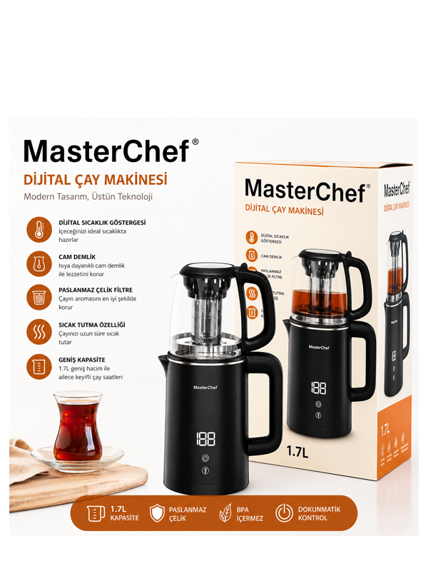 Masterchef Dijital Çay Makinesi
