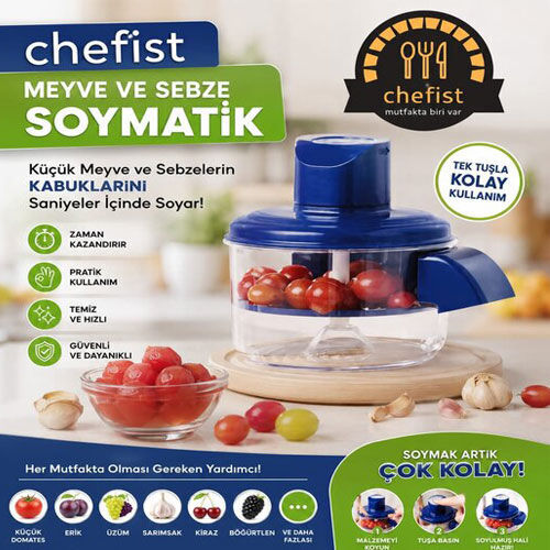 CHEFİST ŞARJLI MEYVE VE SEBZE SOYMATİK