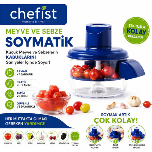 CHEFİST ŞARJLI MEYVE VE SEBZE SOYMATİK
