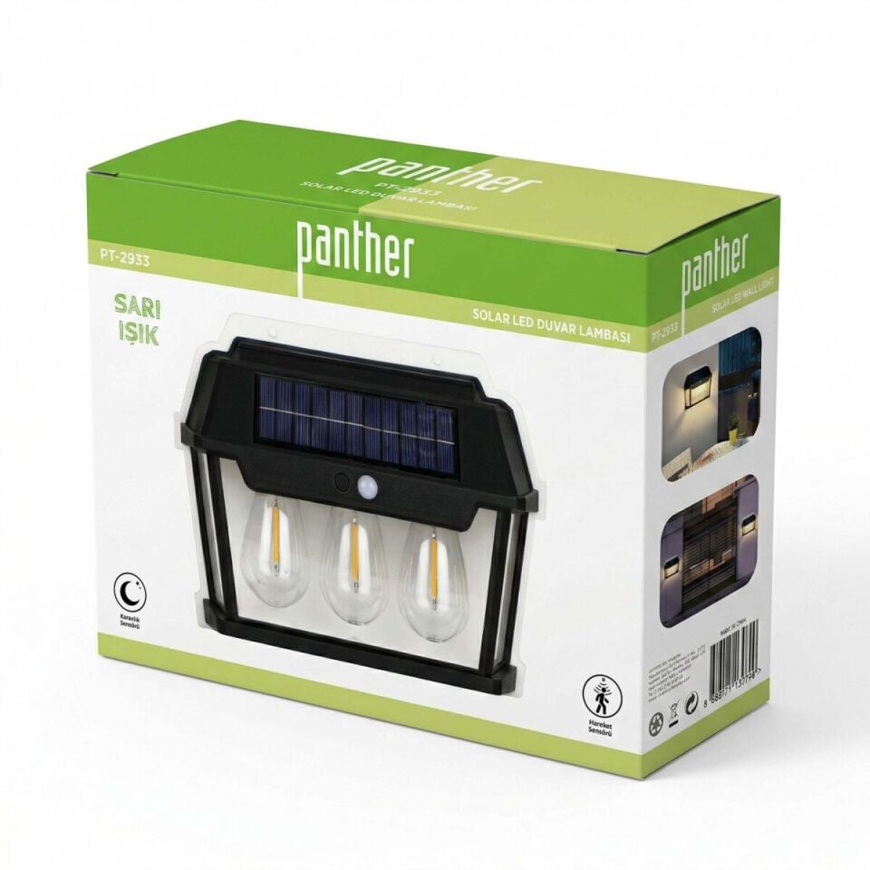 PANTHER PT-2933 SOLAR LED DUVAR LAMBASI