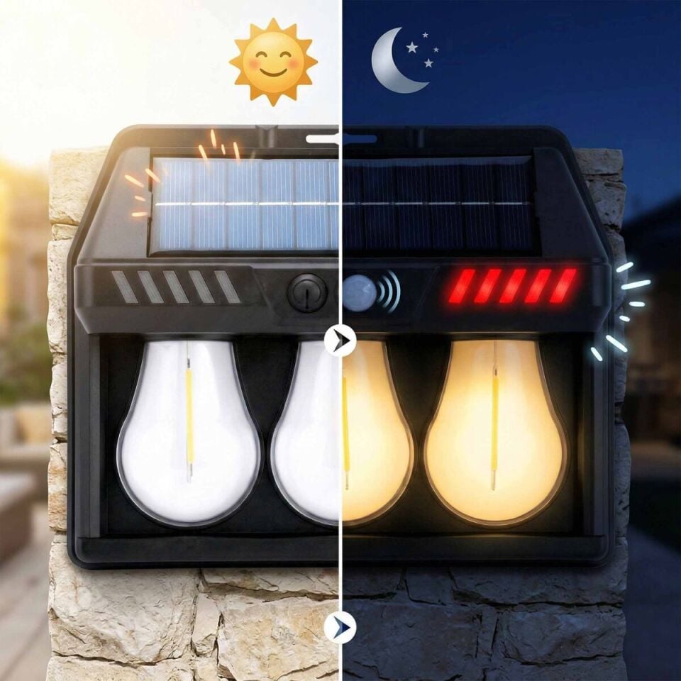 Panther Pt-2973 Solar Led Duvar Lambası