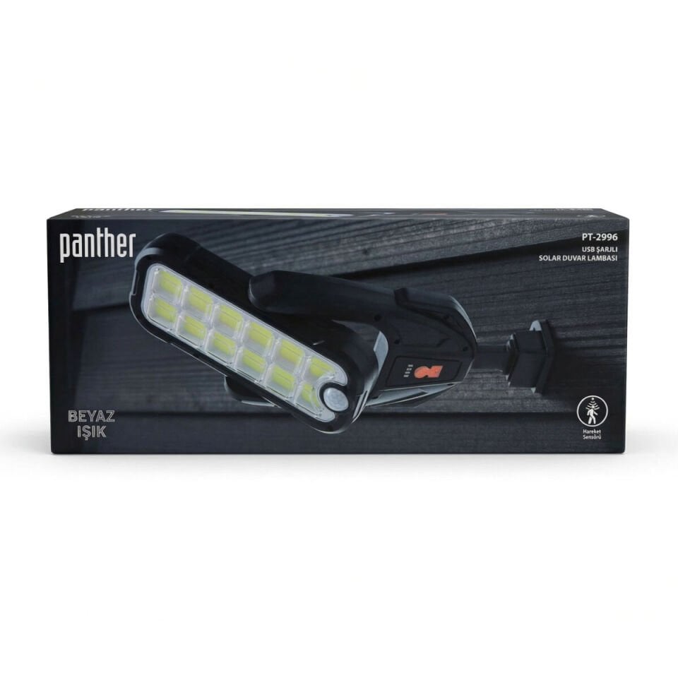 Panther Pt-2996 Solar Led Duvar Lambası